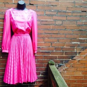 Vintage Striped Blouse Dress